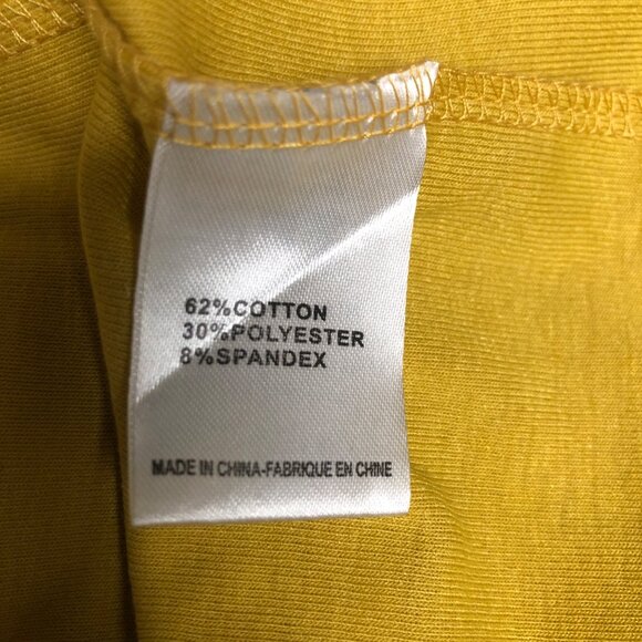 Crazy Train Tunic Womens Size 3XL Mustard Yellow Short Sleeve Asymmetrical NEW - Picture 6 of 8